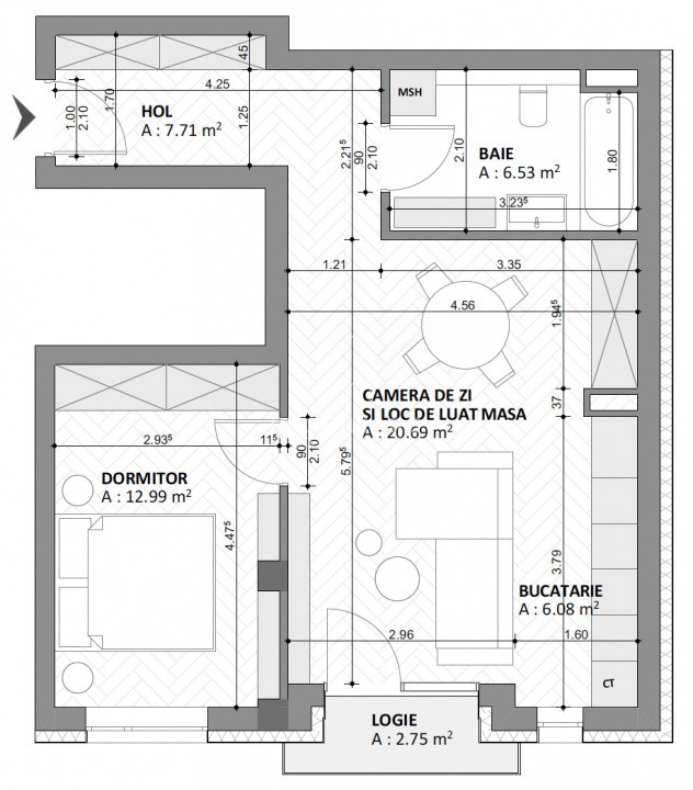 Comision 0%. 2 camere | 54 mp | Centru | Bloc nou 2025