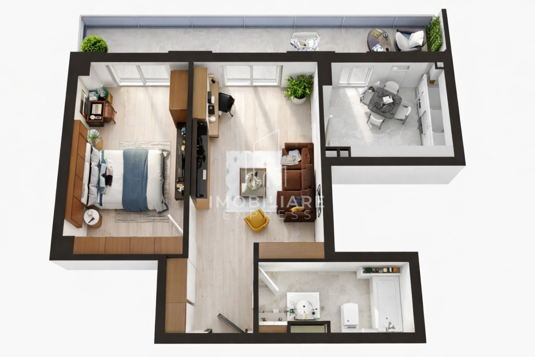 Apartament Bloc Nou, Etajul 1, Bucătărie separată, Parcare