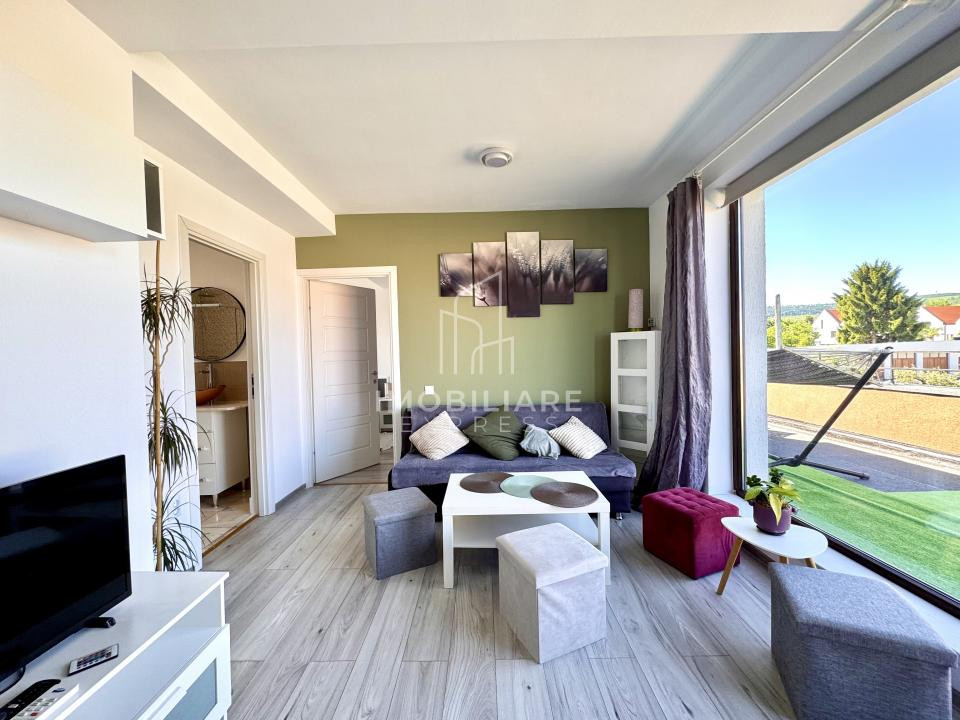 Apartament 2 camere, terasă panoramică, parcare Bună Ziua / Fagului