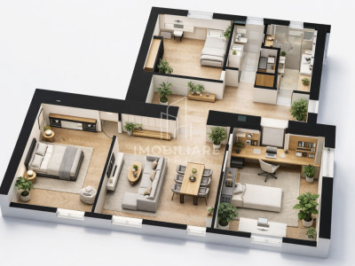 Apartament semifinisat avansat – 120 mp SEMICENTRAL.