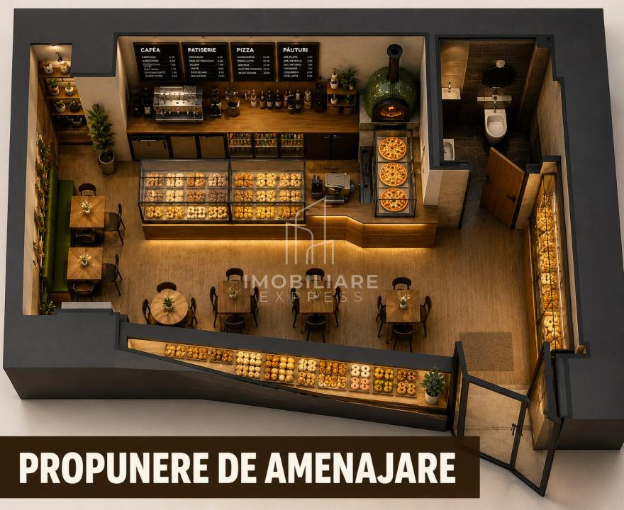0% Spațiu comercial | Stație de autobuz + trecere de pietoni 