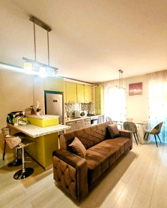 Apartament modern cu 2 dormitoare + living , bloc nou
